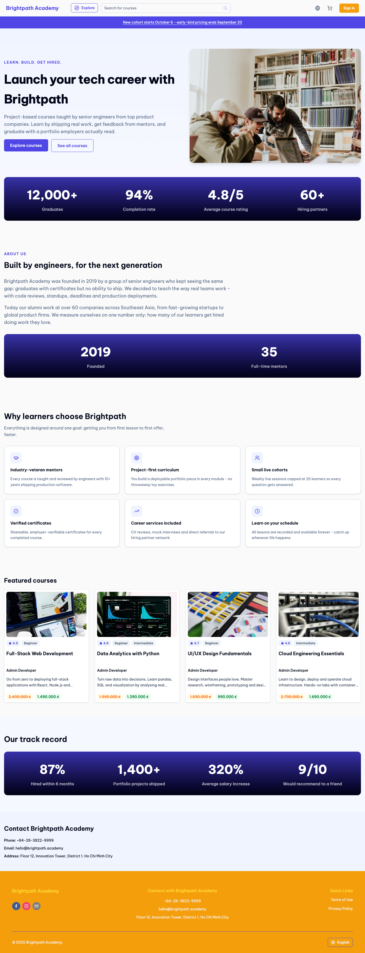 Current shared template, desktop full page