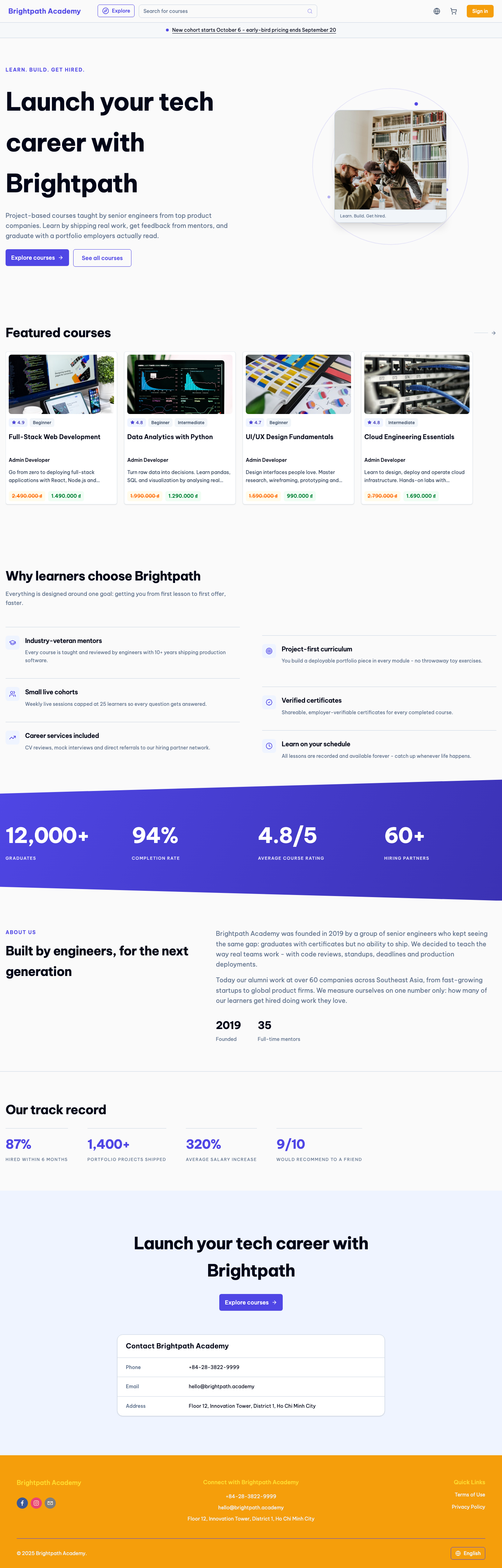 Final shared template with Brightpath branding, desktop