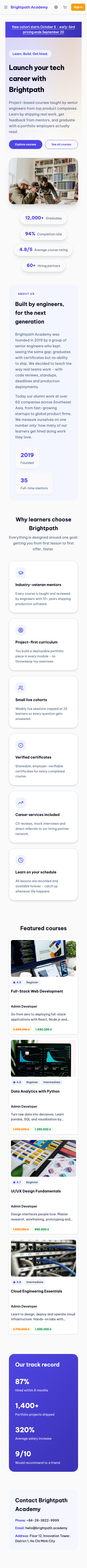Aurora template, mobile full page