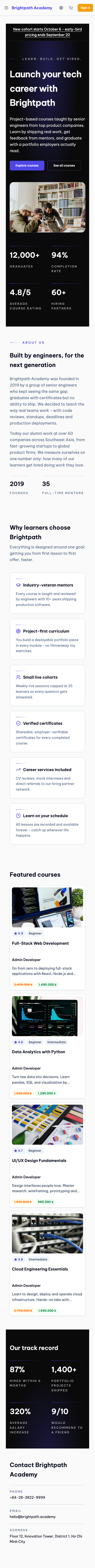 Nocturne template, mobile full page
